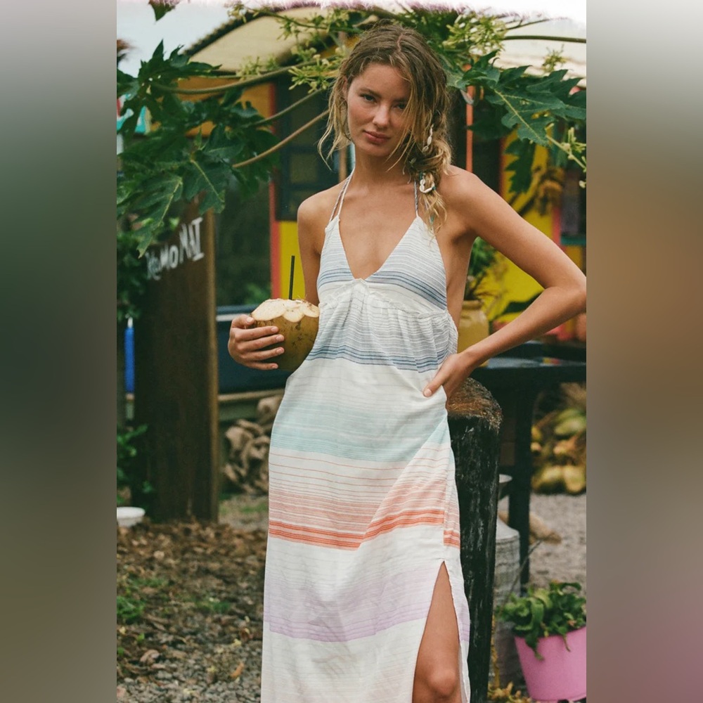 ***SOLD*** O'NEILL - Langley Halter Maxi Dress - V-neck, Size XS